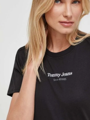 Tommy Jeans t-shirt bawełniany damski kolor czarny DW0DW17359