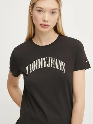 Tommy Jeans t-shirt bawełniany damski kolor czarny DW0DW20161