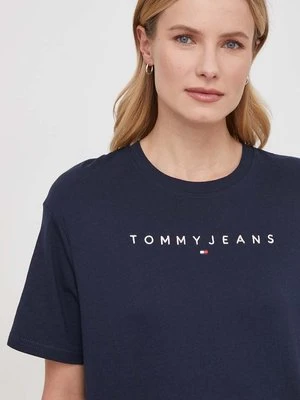 Tommy Jeans t-shirt bawełniany damski kolor granatowy DW0DW17836