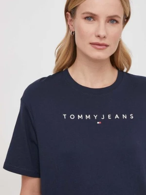 Tommy Jeans t-shirt bawełniany damski kolor granatowy DW0DW17836