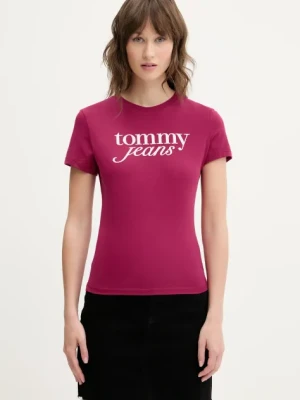 Tommy Jeans t-shirt bawełniany damski kolor różowy DW0DW19447
