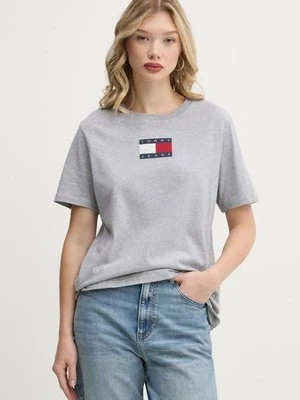 Tommy Jeans t-shirt bawełniany damski kolor szary DW0DW20461