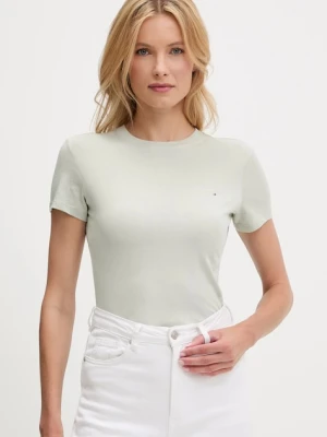 Tommy Jeans t-shirt bawełniany damski kolor zielony DW0DW21164