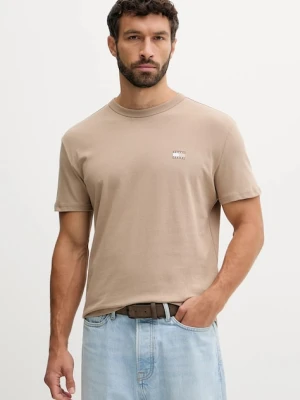 Tommy Jeans t-shirt bawełniany męski kolor beżowy gładki DM0DM20322