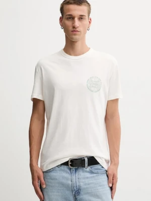 Tommy Jeans t-shirt bawełniany męski kolor beżowy wzorzysty DM0DM21987