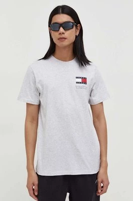 Tommy Jeans t-shirt bawełniany męski kolor beżowy z nadrukiem DM0DM18263