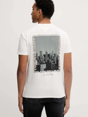 Tommy Jeans t-shirt bawełniany męski kolor biały wzorzysty DM0DM22128