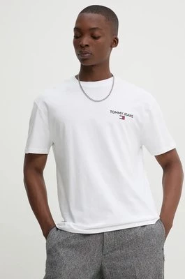 Tommy Jeans t-shirt bawełniany męski kolor biały z nadrukiem DM0DM19691