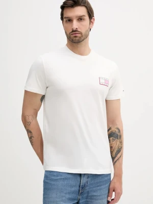 Tommy Jeans t-shirt bawełniany męski kolor biały z nadrukiem DM0DM21577