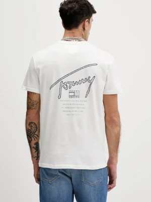 Tommy Jeans t-shirt bawełniany męski kolor biały z nadrukiem DM0DM22320