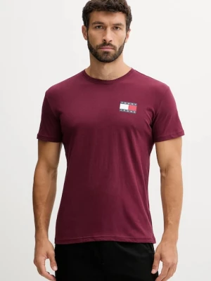 Tommy Jeans t-shirt bawełniany męski kolor bordowy z nadrukiem DM0DM20740
