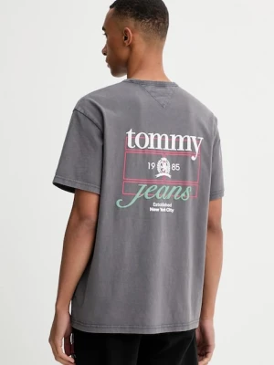 Tommy Jeans t-shirt bawełniany męski kolor czarny wzorzysty DM0DM21986