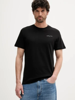 Tommy Jeans t-shirt bawełniany męski kolor czarny z nadrukiem DM0DM21780