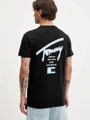 Tommy Jeans t-shirt bawełniany męski kolor czarny z nadrukiem DM0DM21934