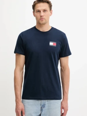 Tommy Jeans t-shirt bawełniany męski kolor granatowy z nadrukiem DM0DM20740