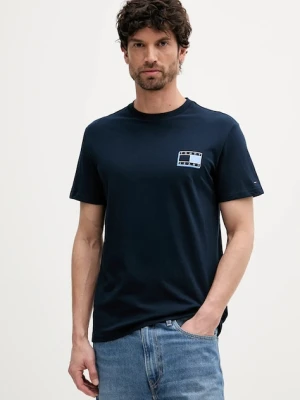 Tommy Jeans t-shirt bawełniany męski kolor granatowy z nadrukiem DM0DM21577