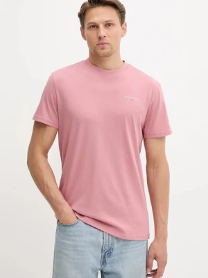 Tommy Jeans t-shirt bawełniany męski kolor pomarańczowy z nadrukiem DM0DM21780