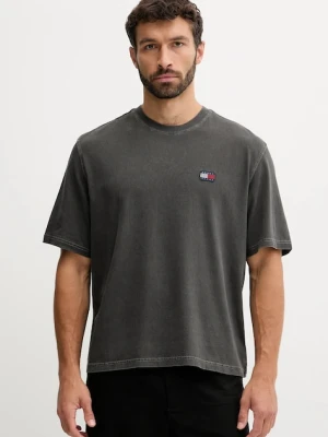 Tommy Jeans t-shirt bawełniany męski kolor szary gładki DM0DM21975