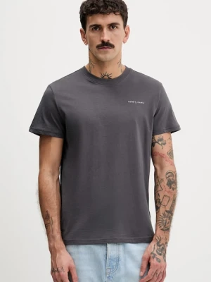 Tommy Jeans t-shirt bawełniany męski kolor szary z nadrukiem DM0DM21780