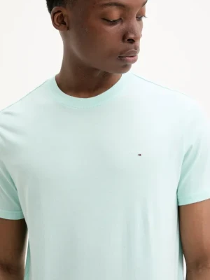 Tommy Jeans t-shirt bawełniany męski kolor turkusowy gładki DM0DM21188