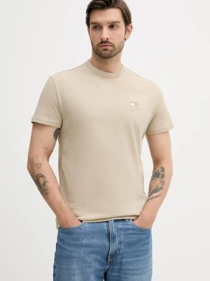 Tommy Jeans t-shirt bawełniany męski kolor zielony gładki DM0DM20322