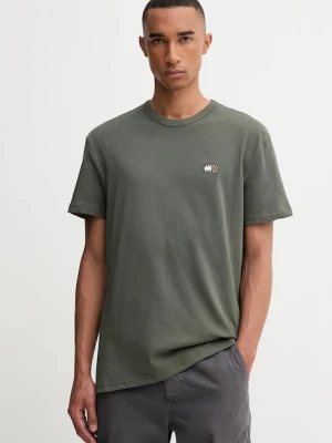 Tommy Jeans t-shirt bawełniany męski kolor zielony gładki DM0DM20322