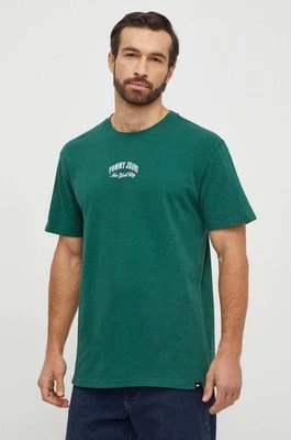 Tommy Jeans t-shirt bawełniany męski kolor zielony z aplikacją DM0DM18275