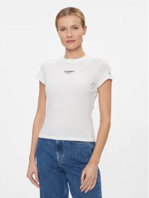 Tommy Jeans T-Shirt Bby Essential Logo DW0DW16435 Biały Slim Fit