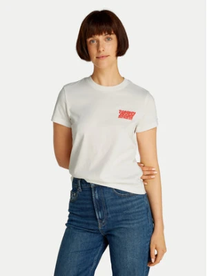 Zdjęcie produktu Tommy Jeans T-Shirt Bubble DW0DW21338 Biały Regular Fit
