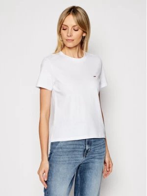 Tommy Jeans T-Shirt C Neck DW0DW09198 Biały Regular Fit