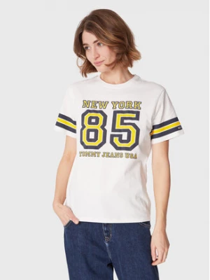 Tommy Jeans T-Shirt Collegiate DW0DW14906 Biały Relaxed Fit
