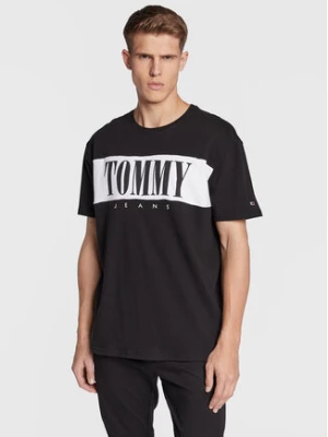 Tommy Jeans T-Shirt Colorblock Serif DM0DM14994 Czarny Regular Fit