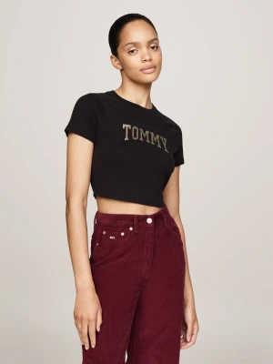 Tommy Jeans T-shirt | Cropped Fit czarny