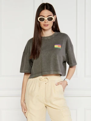 Tommy Jeans T-shirt | Cropped Fit grafitowy