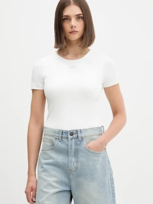 Tommy Jeans T-shirt damski beżowy