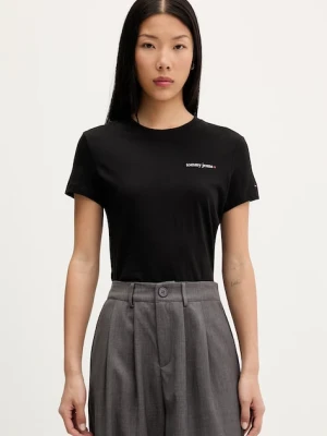 Tommy Jeans T-shirt damski bawełniany czarny