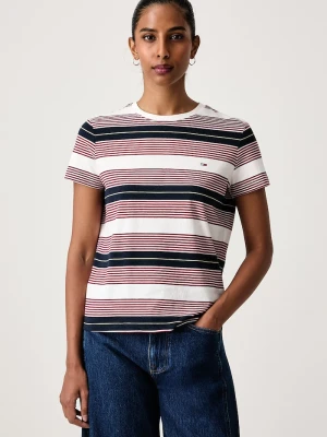 Tommy Jeans T-shirt damski bawełniany granatowy