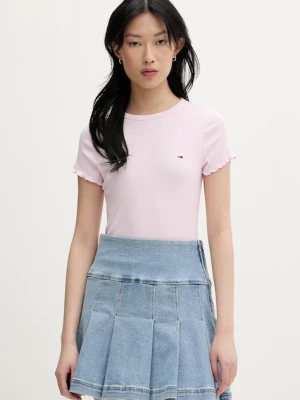Tommy Jeans T-shirt damski bawełniany z elastanem