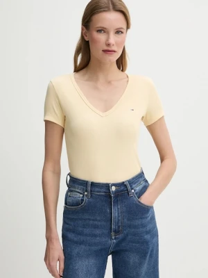 Tommy Jeans T-shirt damski bawełniany z elastanem
