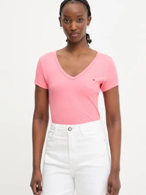 Tommy Jeans T-shirt damski bawełniany z elastanem