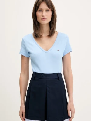 Tommy Jeans T-shirt damski bawełniany z elastanem