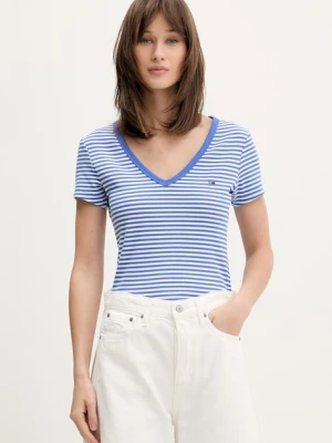 Tommy Jeans T-shirt damski bawełniany z elastanem