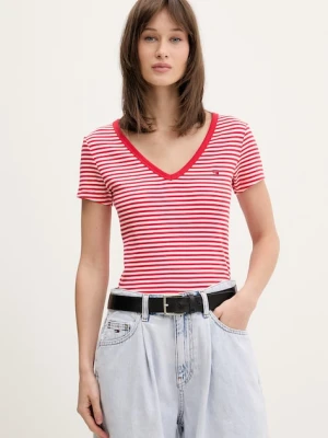 Tommy Jeans T-shirt damski bawełniany z elastanem