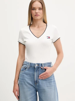 Tommy Jeans T-shirt damski bawełniany z elastanem