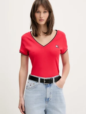Tommy Jeans T-shirt damski bawełniany z elastanem