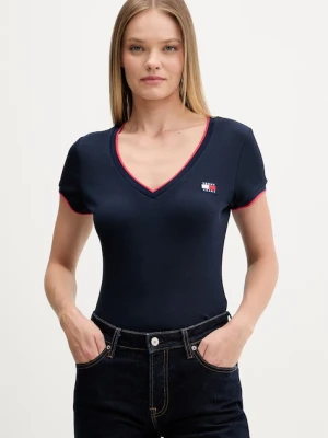 Tommy Jeans T-shirt damski bawełniany z elastanem