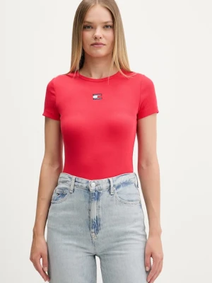 Tommy Jeans t-shirt damski bawełniany z elastanem