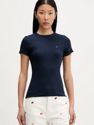 Tommy Jeans T-shirt damski bawełniany z elastanem