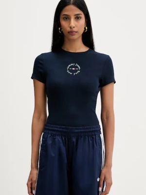 Tommy Jeans T-shirt damski bawełniany z elastanem