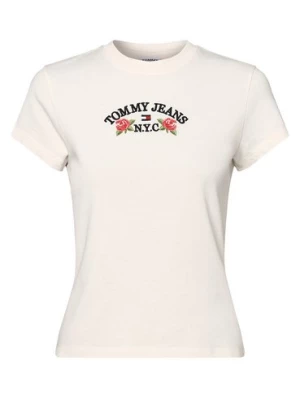 Tommy Jeans T-shirt damski Kobiety Bawełna biały jednolity,